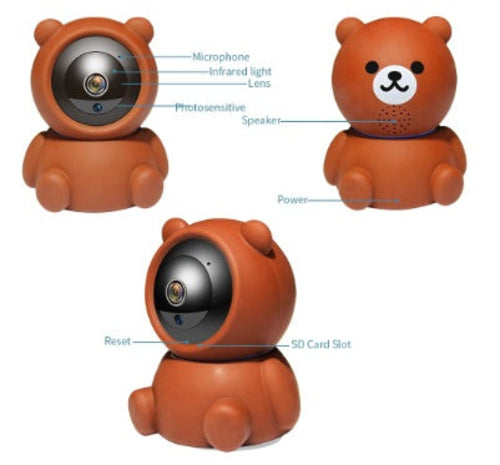 Bear Camera1080P Wifi IP Camera Auto Tracking IR Night Vision Home
