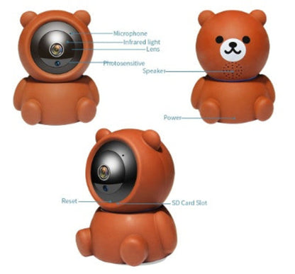 Bear Camera1080P Wifi IP Camera Auto Tracking IR Night Vision Home
