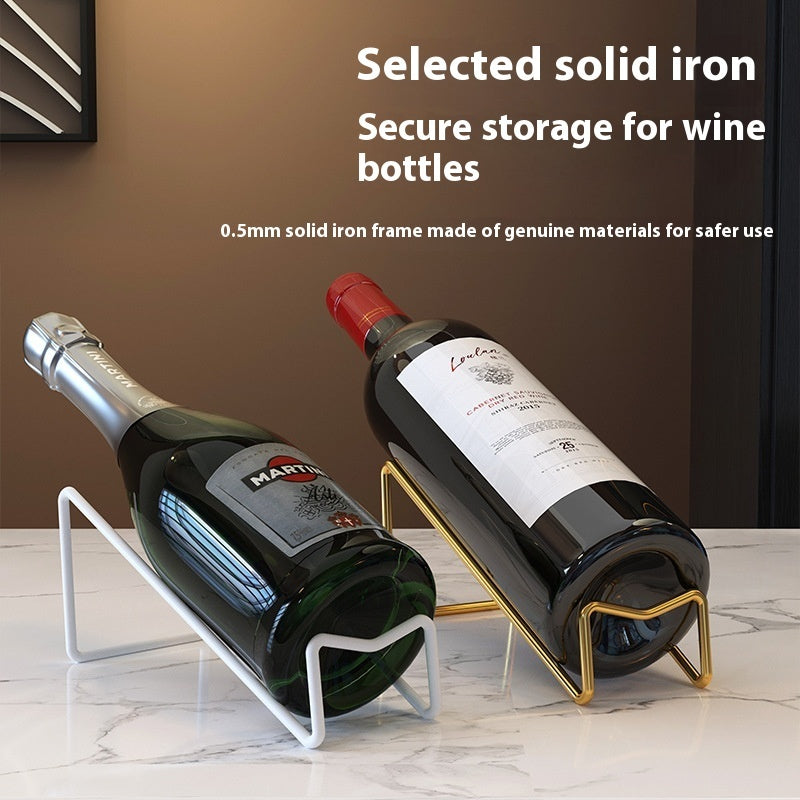Household Simple Iron Wine Cabinet Living Room Holder