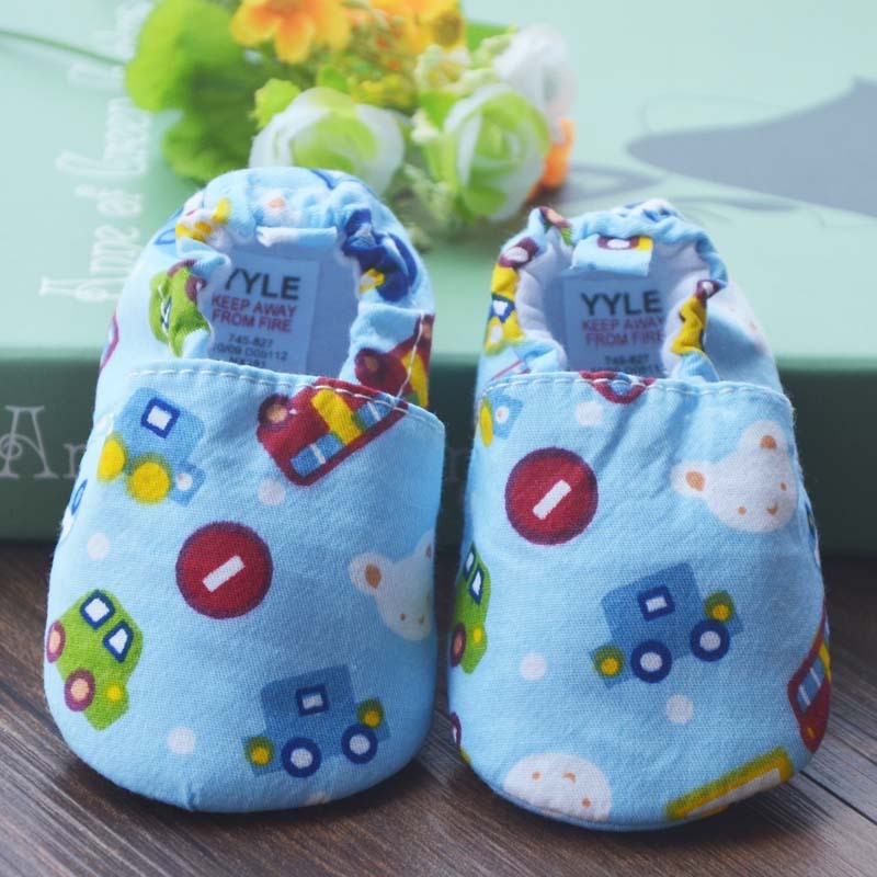 Foreign Trade Soft Bottom, Pure Cotton Cartoon Can Not Drop Baby Shoes, 0-1 Year Old Indoor Toddler Shoes, Spring And Autumn Men And Women Bao Baoxie