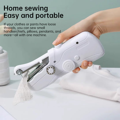 Mini Portable Handheld Electric Sewing Machine with Bobbin – For Home & Travel Sewing/Handcrafts