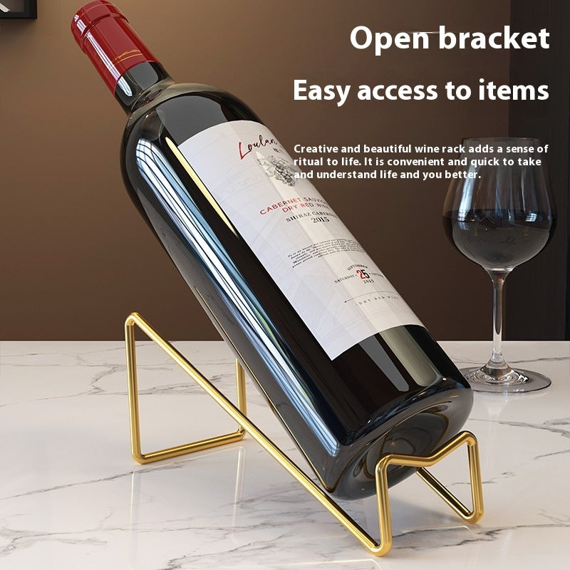 Household Simple Iron Wine Cabinet Living Room Holder